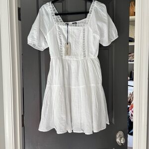 Buffalo David Bitton White Lace Detail Top